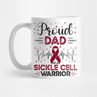 Proud Dad Of A Sickle Cell Warrior Sickle Cell Awareness Mug